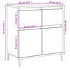 vidaXL Sideboard Grau Sonoma 60x35x70 cm Holzwerkstoff