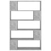 vidaXL B&uuml;cherregal Raumteiler Betongrau 100x24x155 cm Holzwerkstoff