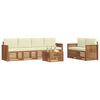 vidaXL Sofagarnituren 7 pcs Natur und Creme Massivholz Akazie