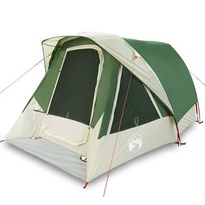 vidaXL Campingzelt 4 Personen Gr&uuml;n Wasserdicht