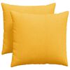 vidaXL Sofakissen 2 St&uuml;ck Helles Gelb 50 x 50 cm Cordstoff