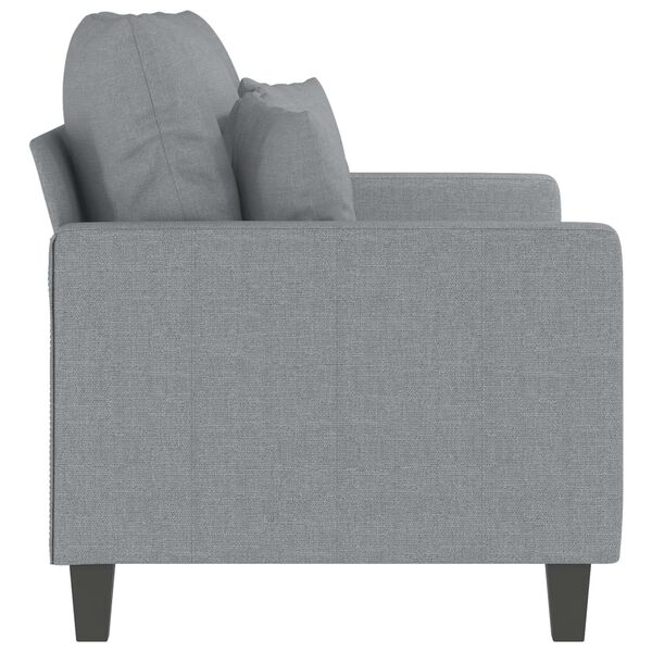 vidaXL 2-Sitzer-Sofa Hellgrau 120 cm Stoff