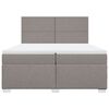 vidaXL Boxspringbett mit Matratze Taupe 200x200 cm Stoff