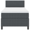 vidaXL Boxspringbett Dunkelgrau und Weiß 100 x 200 cm Cordstoff