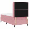 vidaXL Boxspringbett mit Matratze mit LED Rosa 100 x 200 cm Samt