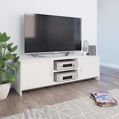 vidaXL TV-Schrank Weiß 120x30x37,5 cm Holzwerkstoff