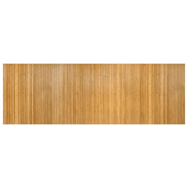 vidaXL Teppich Rechteckig Natur 100x300 cm Bambus