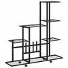 vidaXL Blumenst&auml;nder auf Rollen 94,5x25x92,5 cm Schwarz Metall