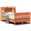 vidaXL Massivholzbett ohne Matratze Wachsbraun 135x190 cm Kiefernholz