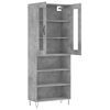 vidaXL Highboard Betongrau 69,5x34x180 cm Holzwerkstoff