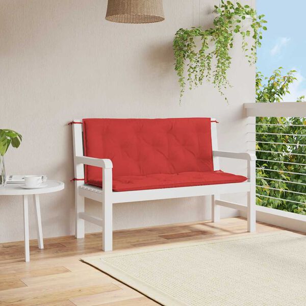 vidaXL Gartenbank-Auflage Rot 120x(50+50)x7 cm Oxford-Gewebe