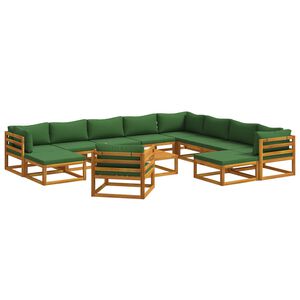 vidaXL Sofa-Set 12 stk. Natur Massivholz Akazie