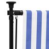 vidaXL Au&szlig;enrollo Blau und Wei&szlig; 120x270 cm Stoff und Stahl