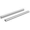 vidaXL Kleiderstange 2 stk. Silber 464 x 15 x 29 mm Aluminiumlegierung