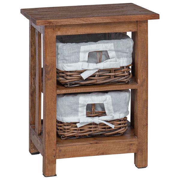 vidaXL Beistelltisch Braun Massivholz Mahagoni