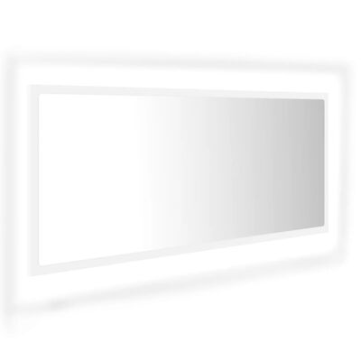 vidaXL LED-Badspiegel Weiß 100x8,5x37 cm Acryl