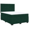 vidaXL Boxspringbett mit Matratze Dunkelgr&uuml;n 140x190 cm Samt