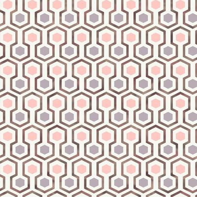 Noordwand Tapete Good Vibes Hexagon Pattern Rosa und Lila