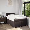 vidaXL Boxspringbett mit Matratze Dunkelbraun 120x190 cm Stoff