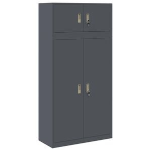 vidaXL Aufbewahrungsschrank 2 stk. Anthrazit 90 x 40 x 180 cm Stahl
