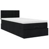 vidaXL Ottoman-Bett mit Matratze Schwarz 100x200 cm Stoff