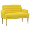 vidaXL Zweisitzer mit Knopfheftung Hellgelb 116 x 67 x 80 cm Stoff