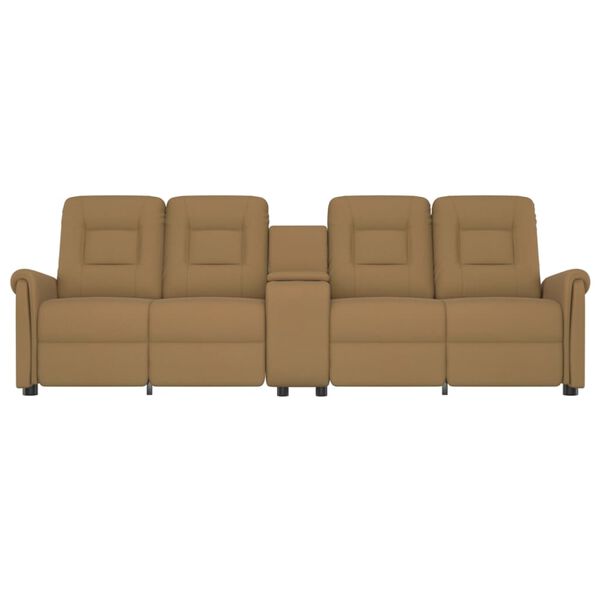 vidaXL 4-Sitzer Massagesessel mit Getränkehalter Taupe