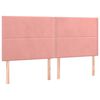vidaXL Boxspringbett mit Matratze Rosa 160x200 cm Samt