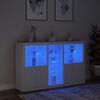 vidaXL Sideboard mit LED-Leuchten Wei&szlig; 162x37x100 cm
