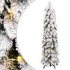 vidaXL K&uuml;nstlicher Weihnachtsbaum Beleuchtung & Schnee 80 LEDs 150 cm