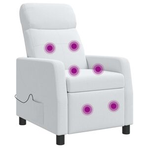 vidaXL Massage Relaxsessel Wei&szlig; Stoff