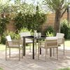 vidaXL Garten Essgruppe 5 pcs Beige Poly-Rattan