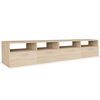 vidaXL 2 Stk. TV-Schr&auml;nke Holzwerkstoff 95x35x36 cm Eiche
