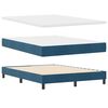 vidaXL Boxspringbett mit Matratze Dunkelblau 160 x 200 cm Samt