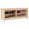 vidaXL Schuhbank 110x38x45,5 cm Massivholz Kiefer