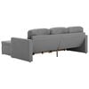 vidaXL Modulares 3-Sitzer-Schlafsofa Hellgrau Stoff