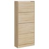 vidaXL Schuhschrank Sonoma-Eiche 63x24x147 cm Holzwerkstoff
