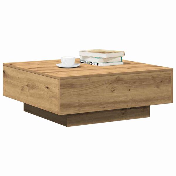 vidaXL Couchtisch Artisan-Eiche 80 x 80 x 31 cm