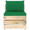 vidaXL 6-tlg. Garten-Lounge-Set mit Kissen Gr&uuml;n Impr&auml;gniertes Holz