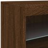 vidaXL Sideboard mit LED-Leuchten Braun Eichen-Optik 41x37x67 cm