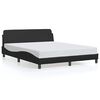 vidaXL Bettgestell "Dover" Schwarz 160x200 cm Kunstleder