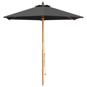 vidaXL Gartensonnenschirm &Oslash; 270 x 248 cm Massives Eukalyptus Holz