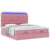 vidaXL Ottoman-Bett mit Matratzen & LEDs Rosa 160x200 cm Samt
