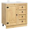 vidaXL Schrank SKI Honigbraun 80 x 46 x 81 cm Massives Kiefernholz