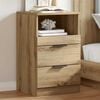 vidaXL Nachttische 2 Stk. Artisan-Eiche 40x36x65 cm Holzwerkstoff