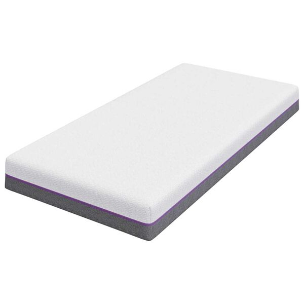 vidaXL Matratze Weiß und Grau 90 x 200 cm Memory Foam