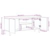 vidaXL TV-Schrank 105x33x46 cm Massivholz Akazie