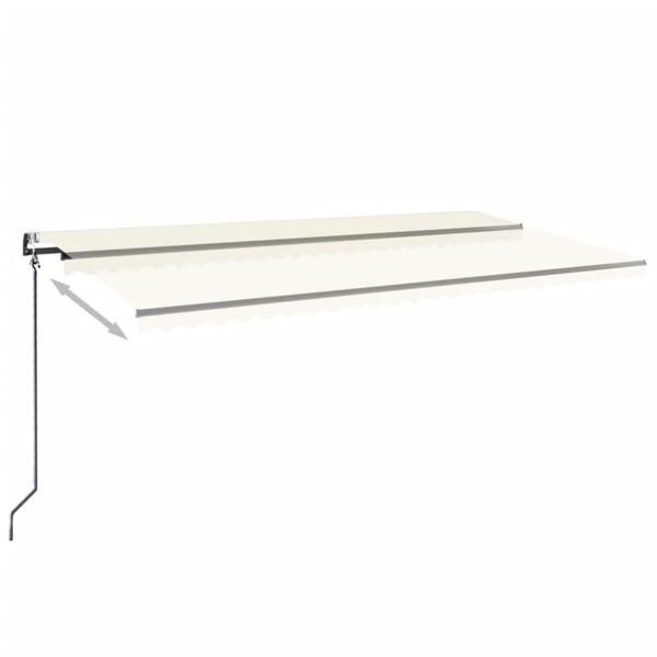 vidaXL Automatische Markise mit LED & Windsensor 600x350 cm Creme