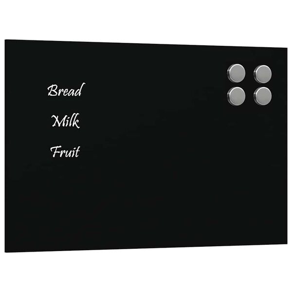 vidaXL Magnettafel Wandmontage Schwarz 30x20 cm Hartglas