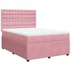 vidaXL Boxspringbett mit Matratze Rosa 160x200 cm Samt